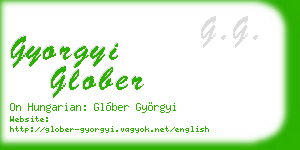 gyorgyi glober business card
